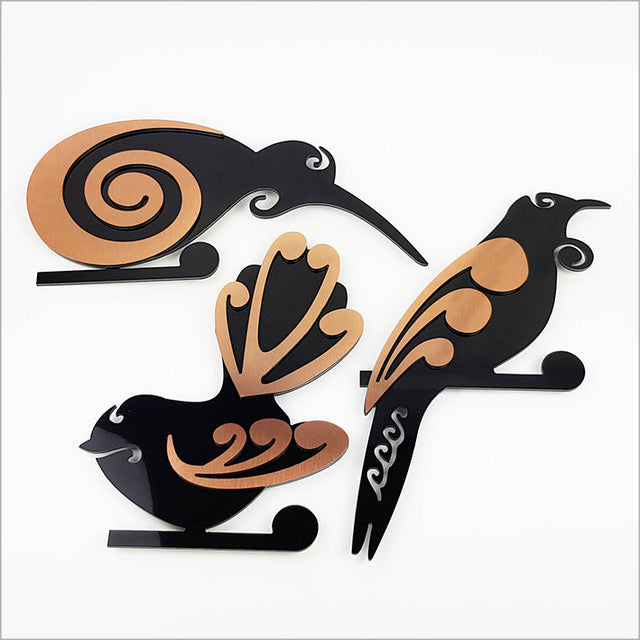 2 Tone Birds Wall Art - Small