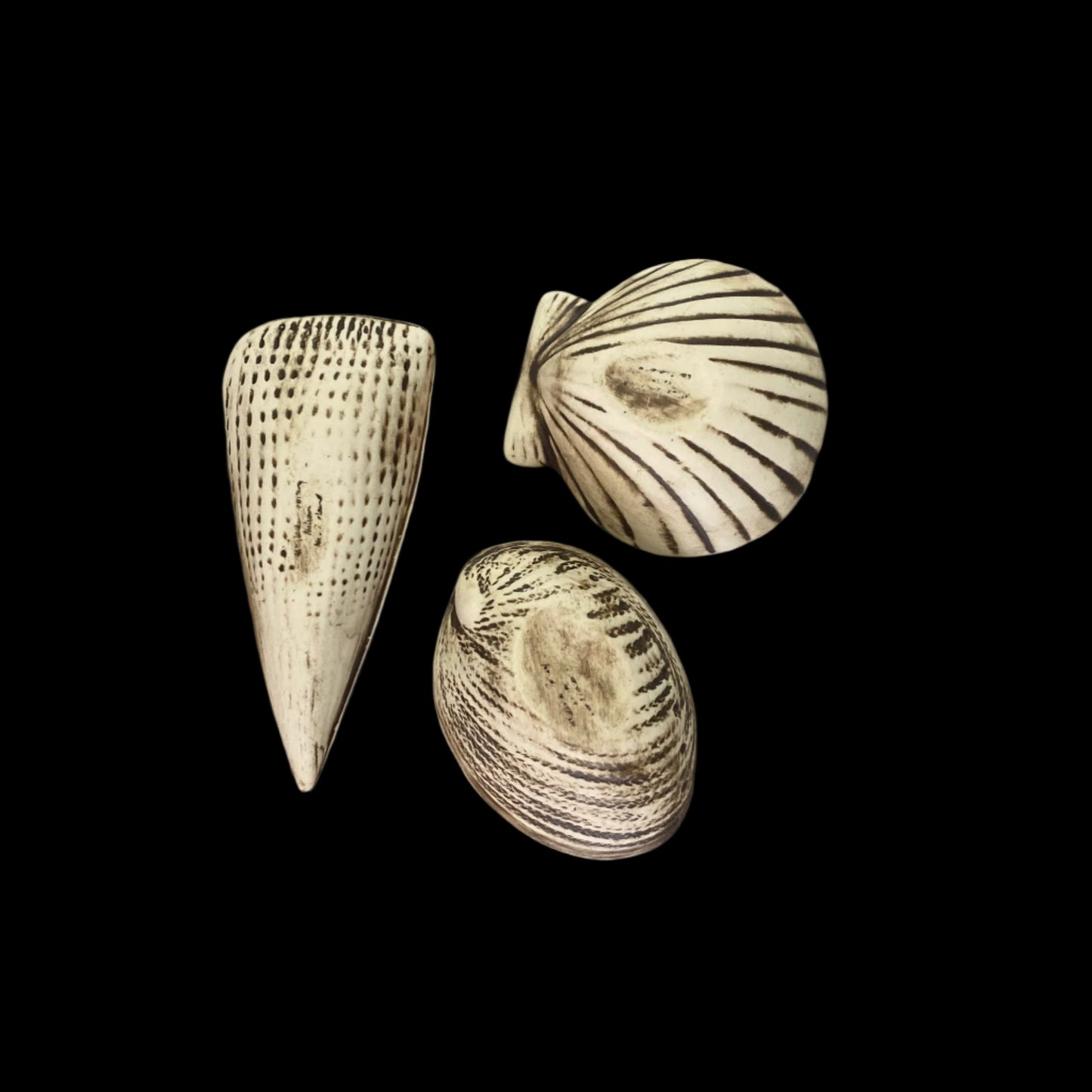 Set of 3 Dip Shells