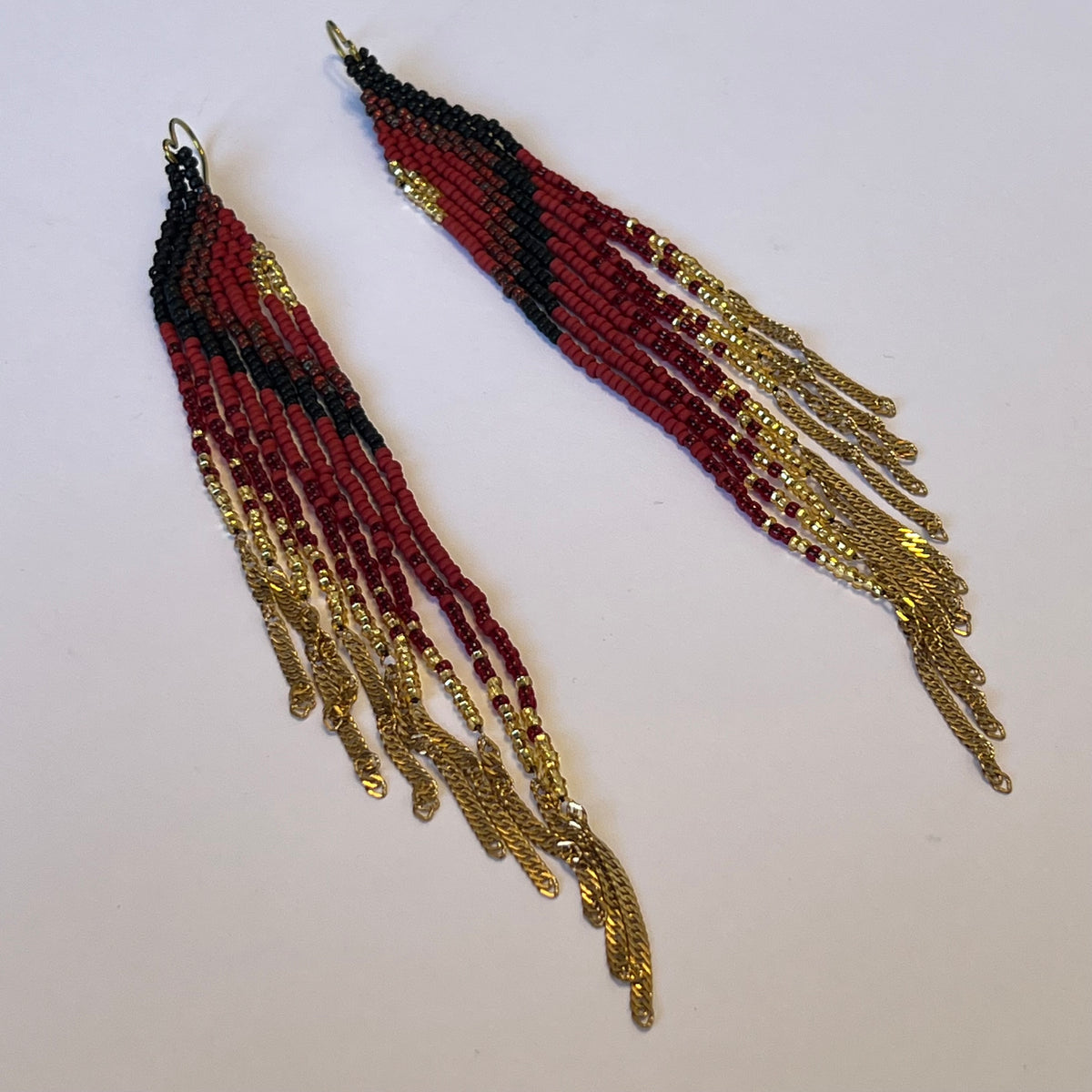 Celtic Tassel Earrings - Merlot