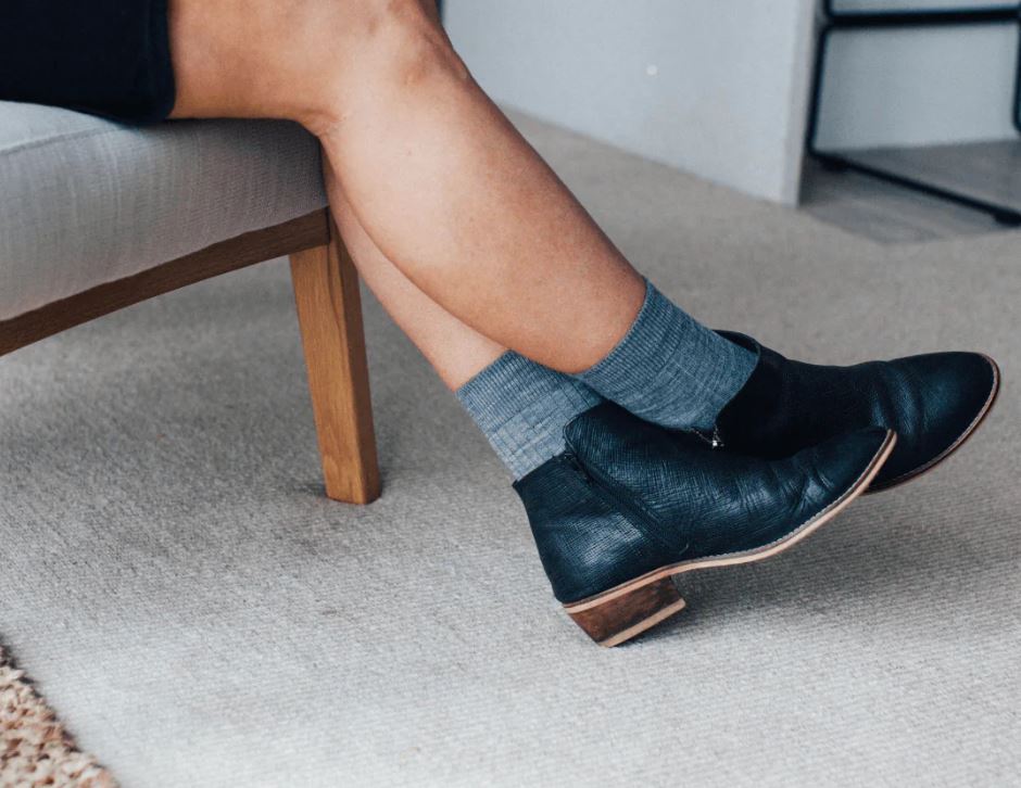 Woman Merino Crew Socks - Grey
