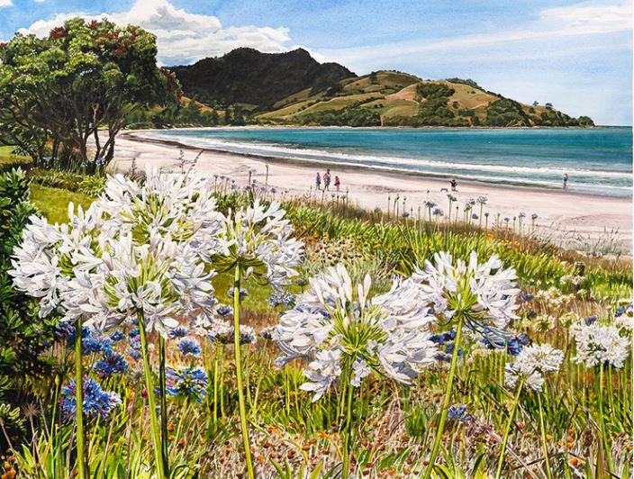 December Day at Wharekaho - Framed