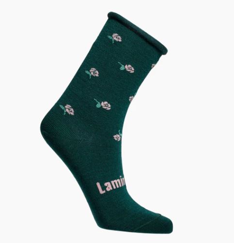 Woman Merino Roll Top Socks - Flora