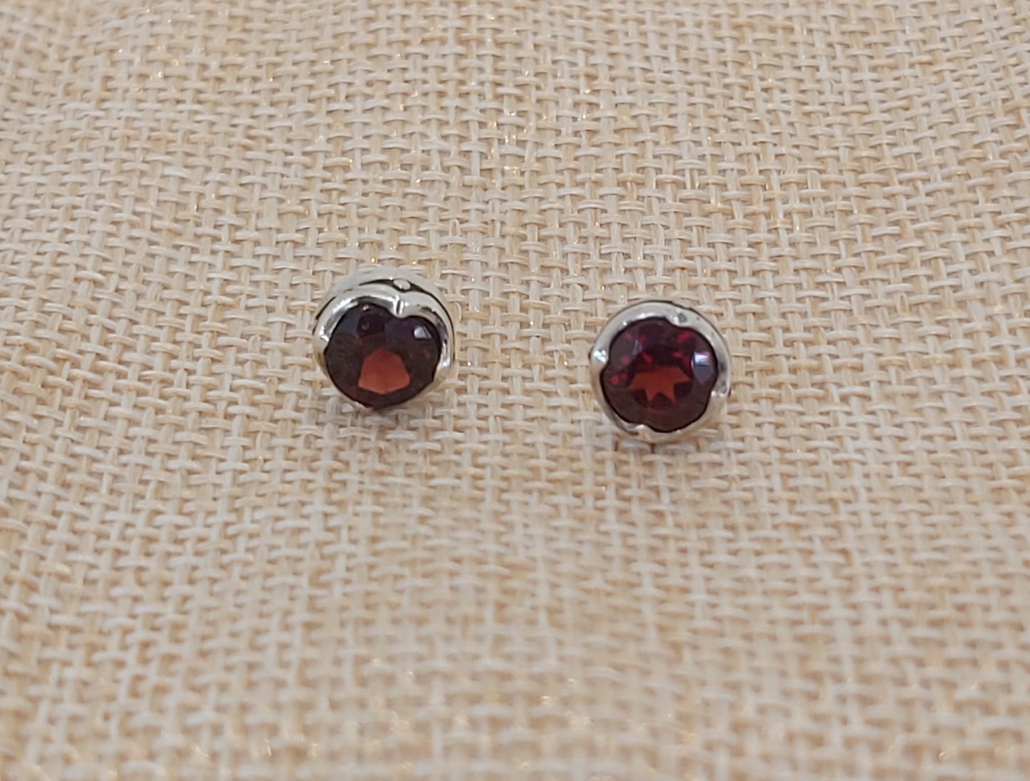 Red Garnet Studs