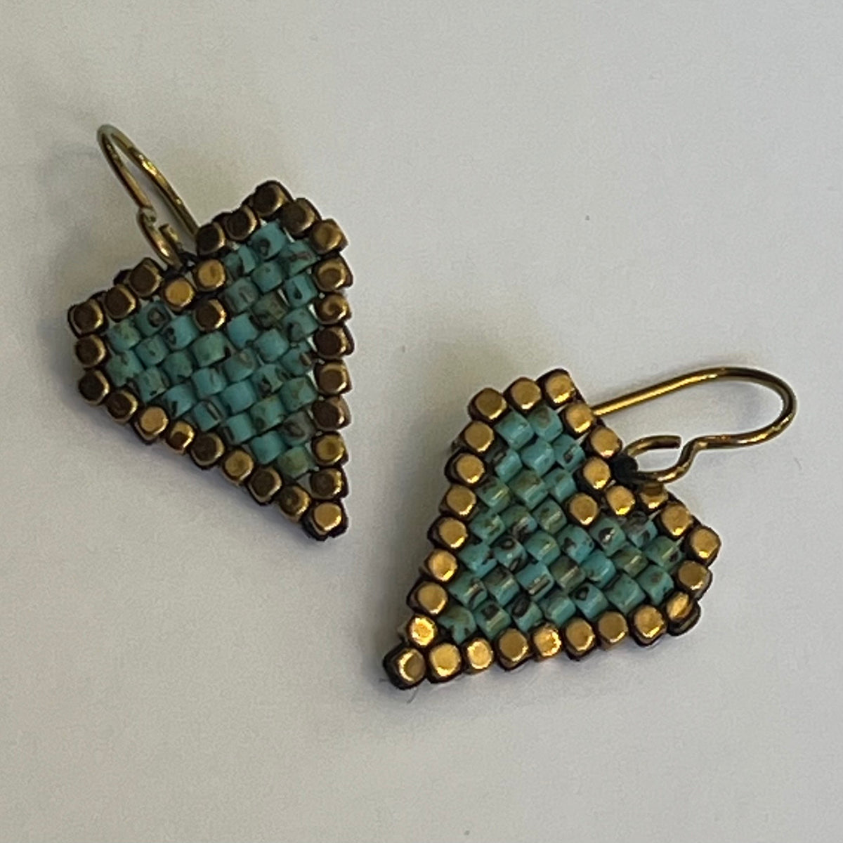 Hematite Heart Earrings