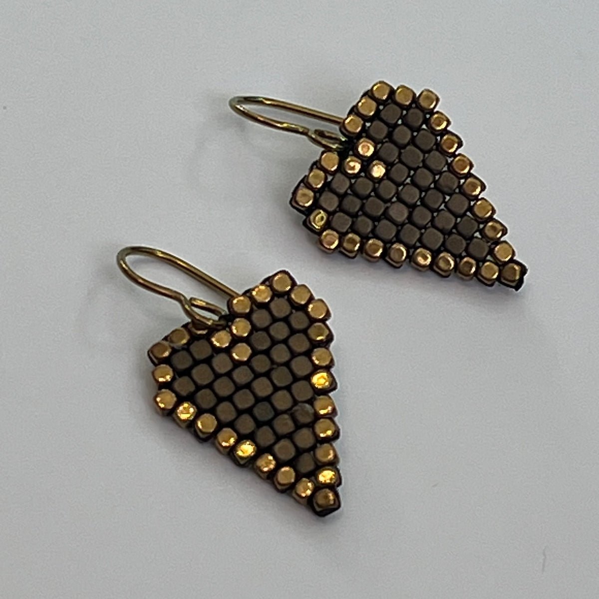 Hematite Heart Earrings
