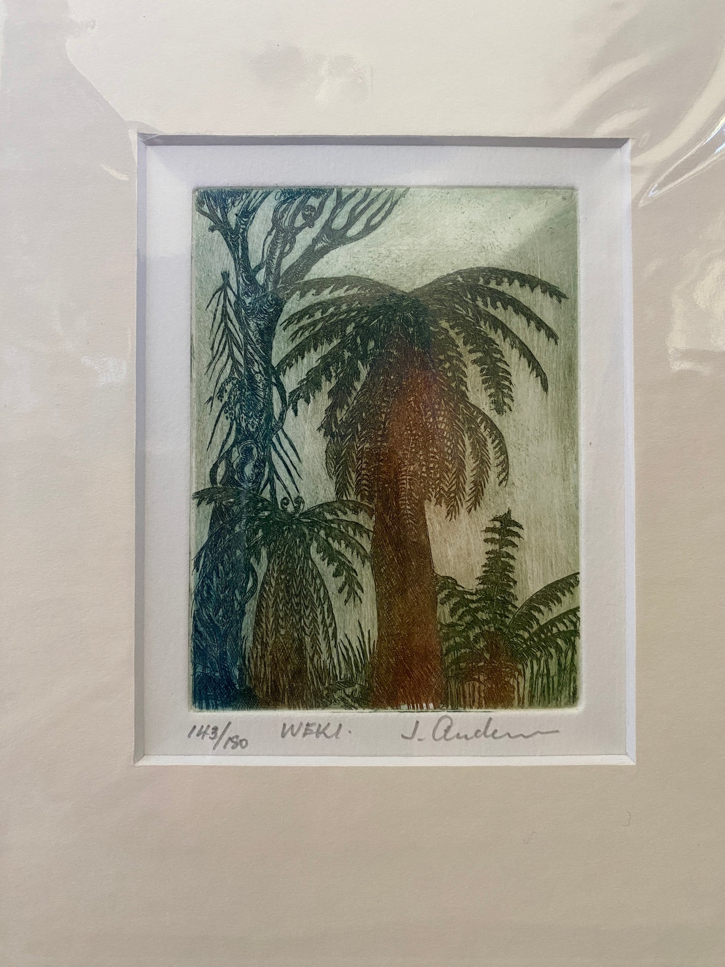 Etching on paper