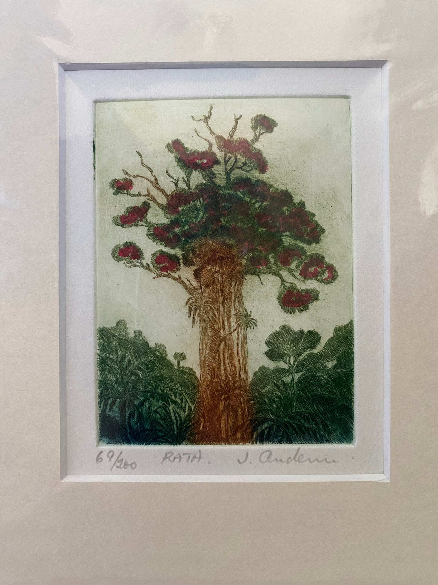 Etching on paper