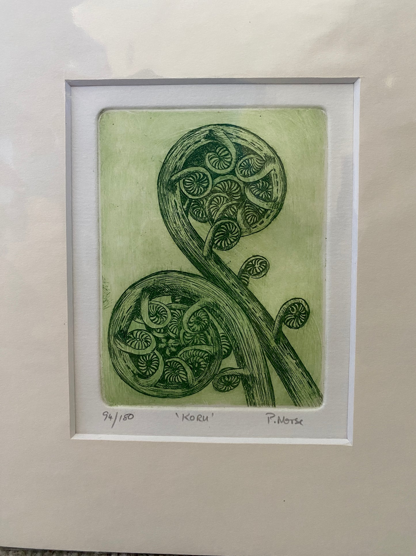 Etching on paper