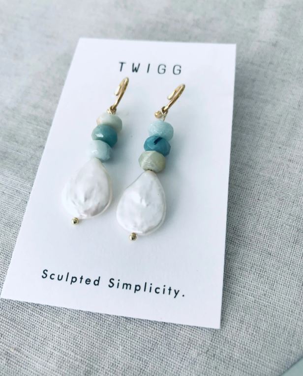 Ionian Pearl Hoop Earrings