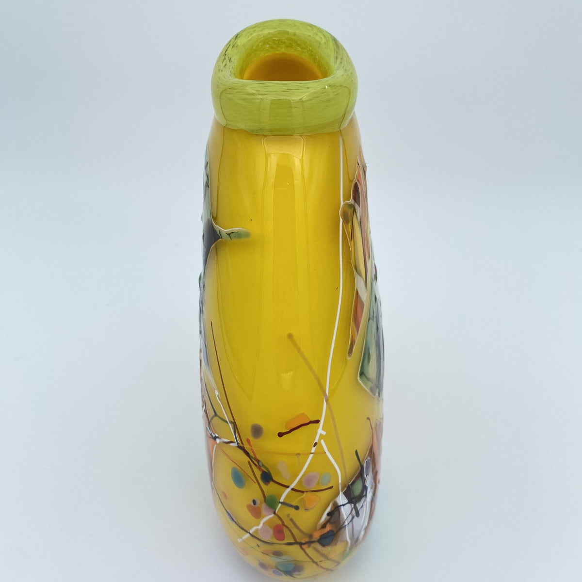 Oval Shard Vase - Opal Canary Yellow