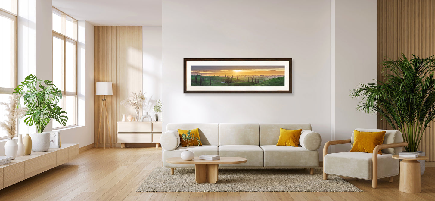 Like a Tuscan Dawn - Framed Canvas Print