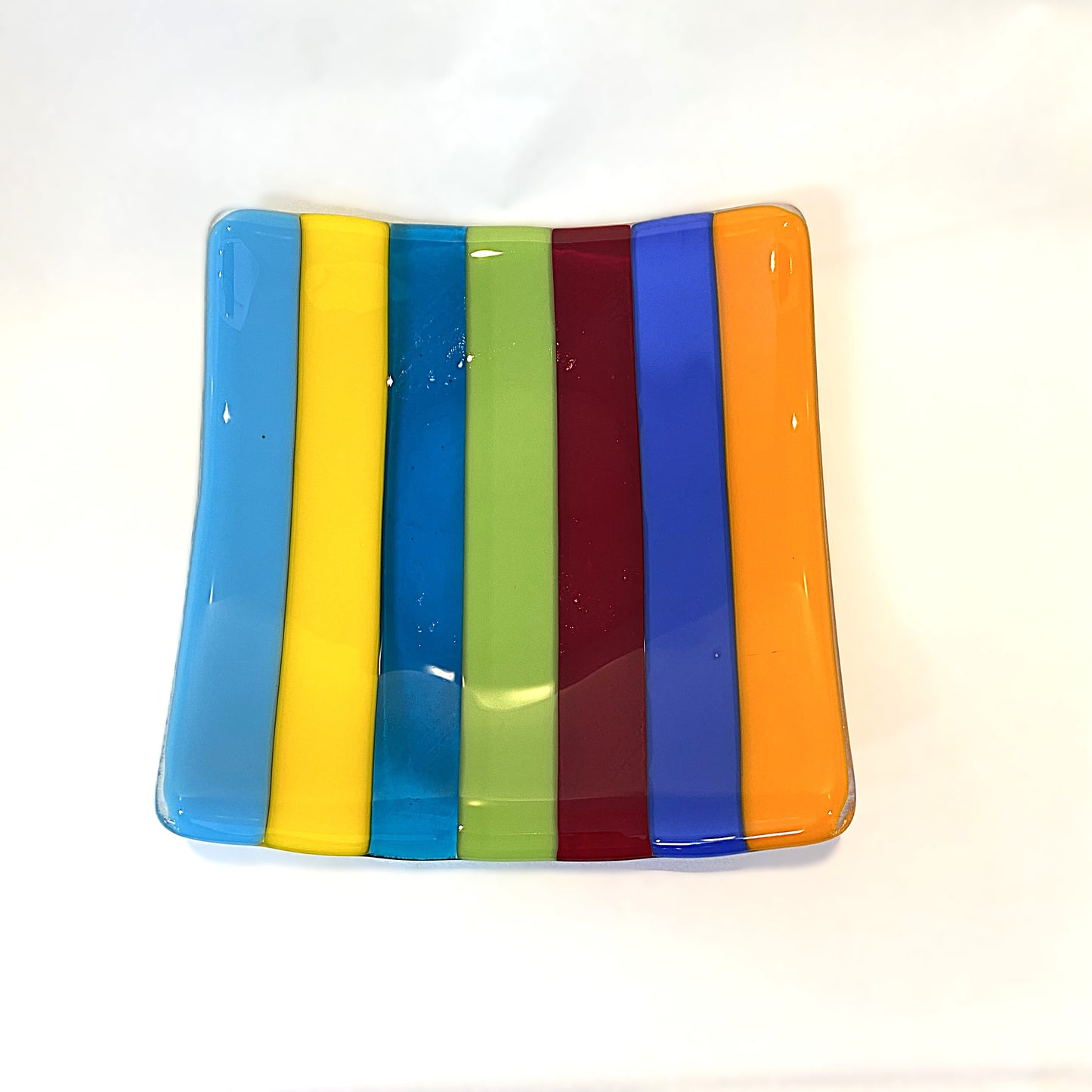 Multi Coloured Banded Platter