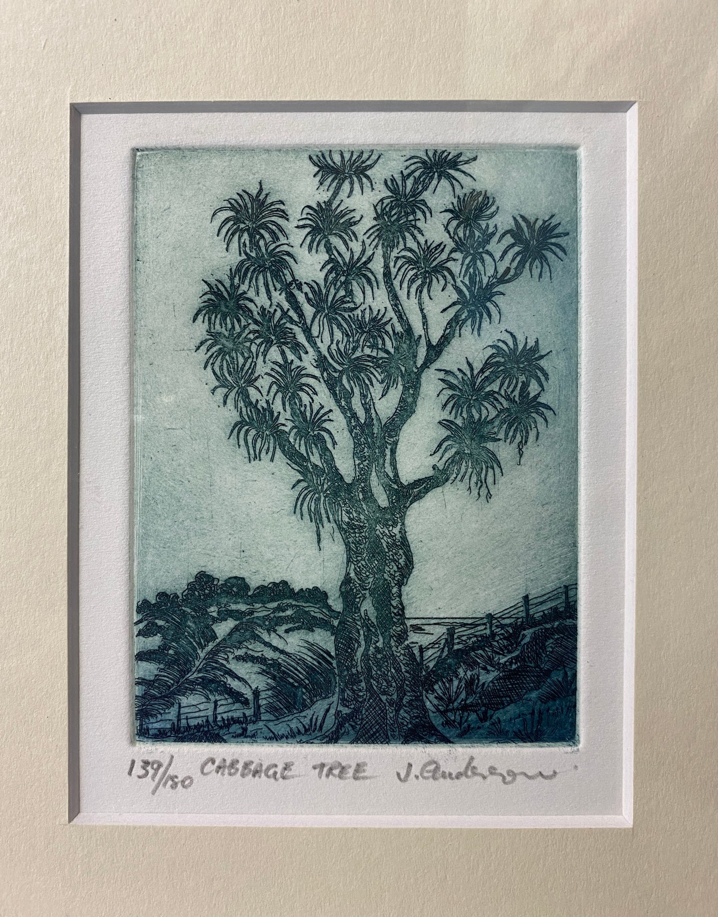 Etching on paper
