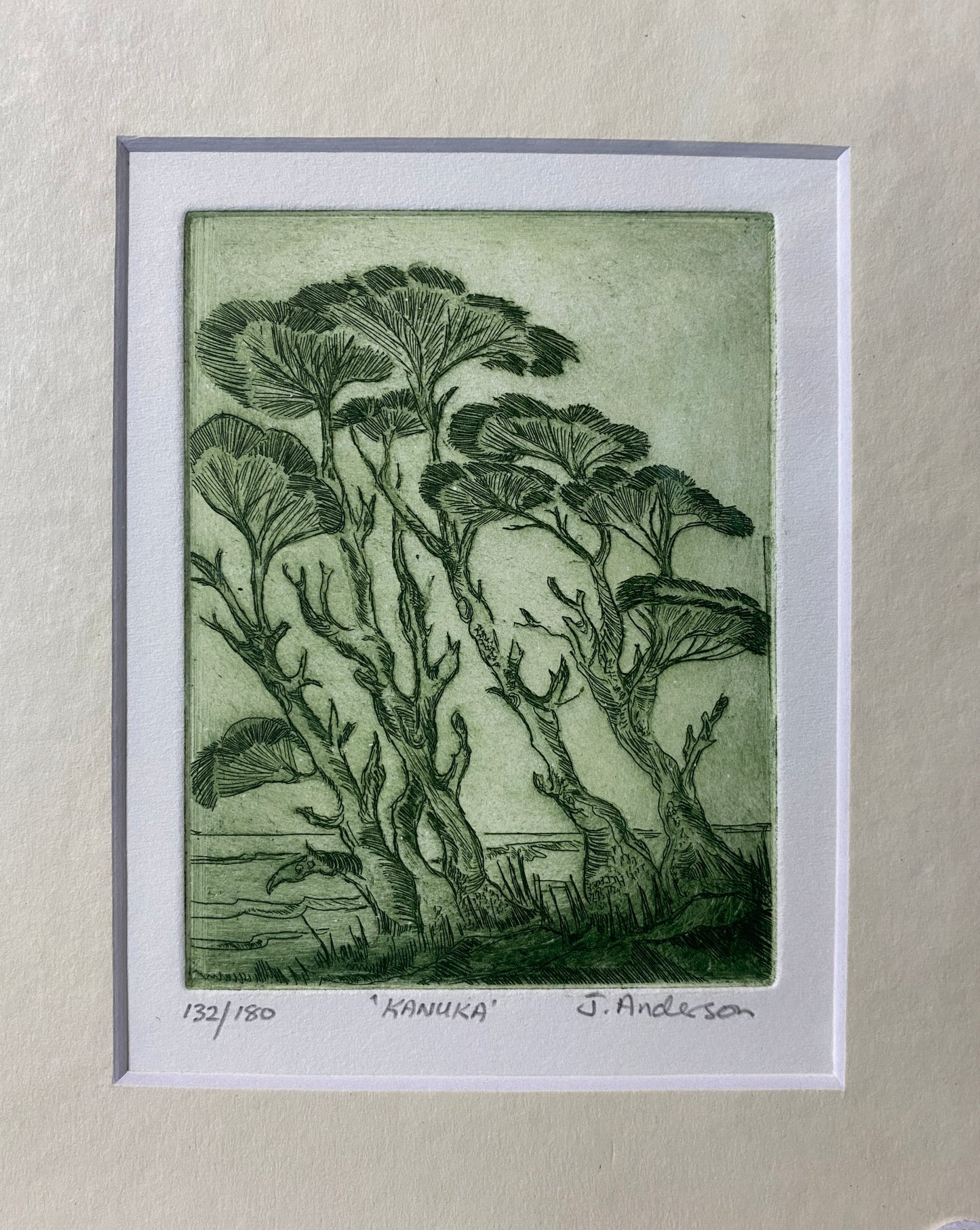 Etching on paper