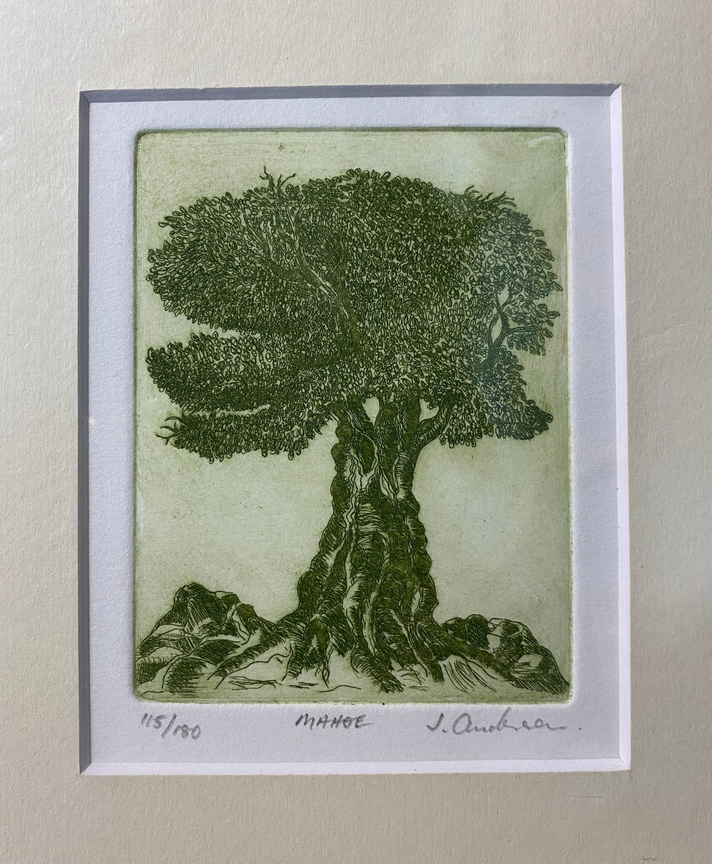 Etching on paper