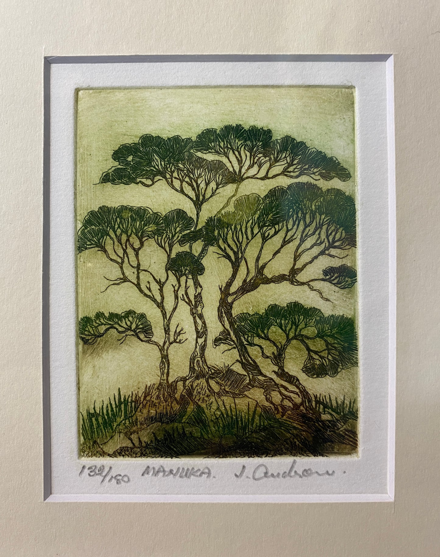 Etching on paper
