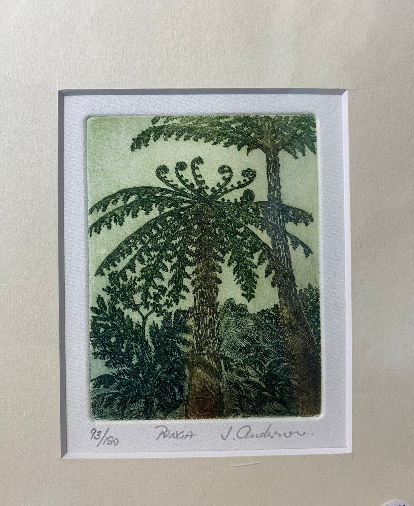 Etching on paper