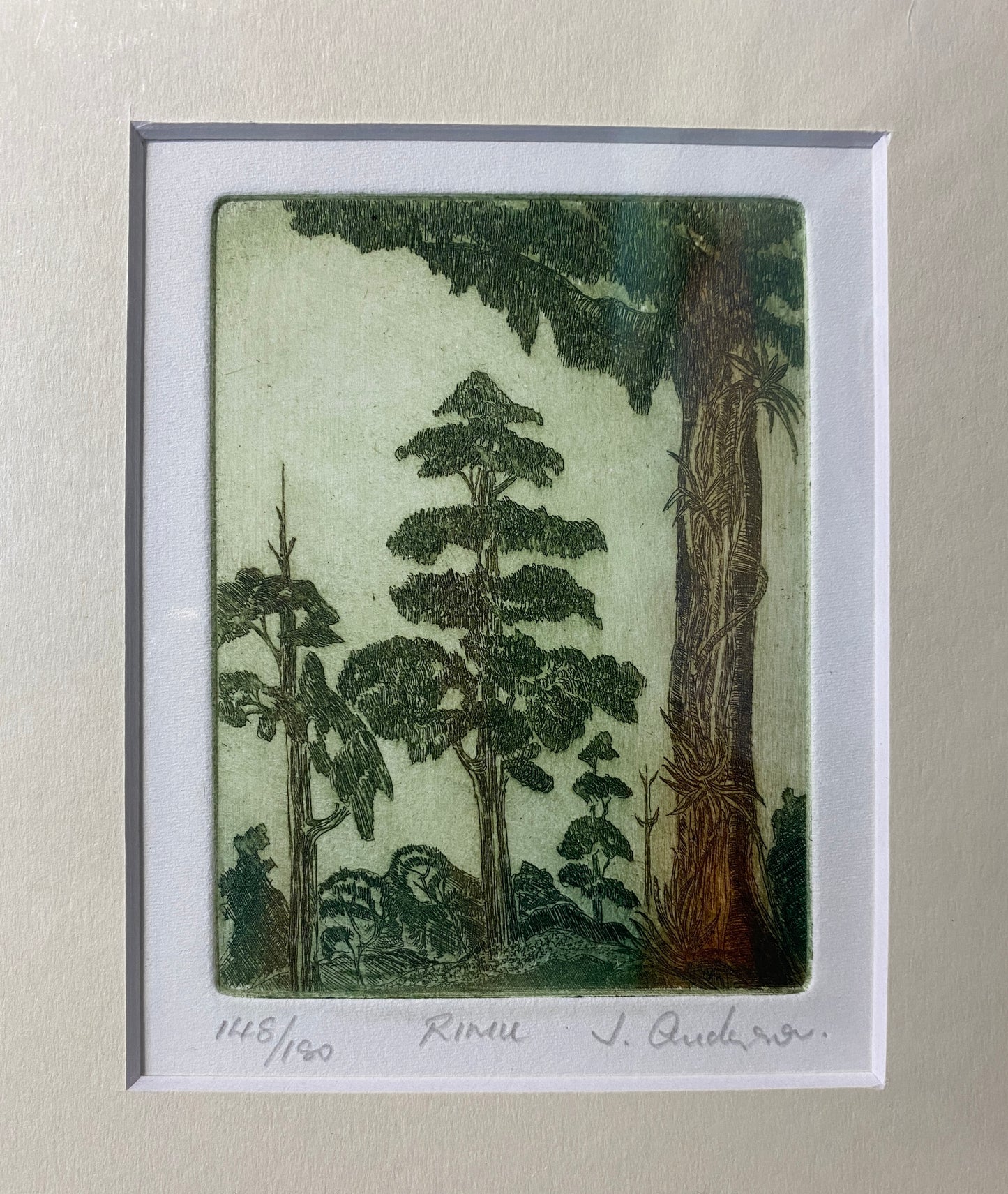 Etching on paper