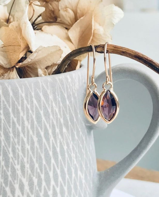 Amethyst Tear Droplets