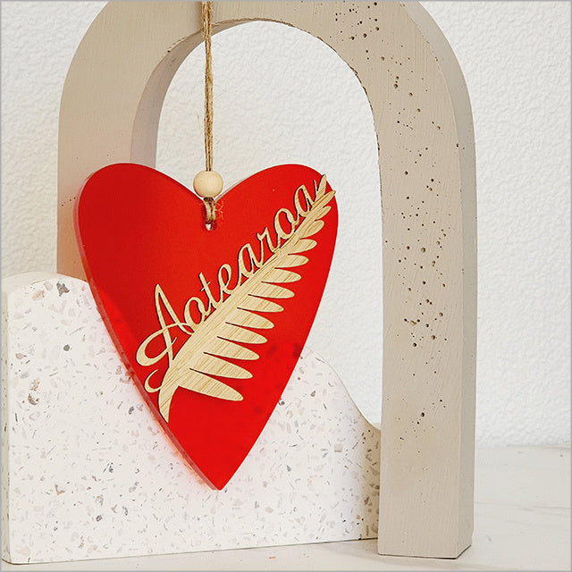 Aotearoa Silver Fern Heart