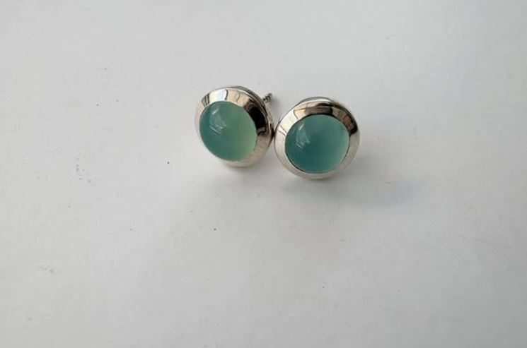 Chalcedony Studs
