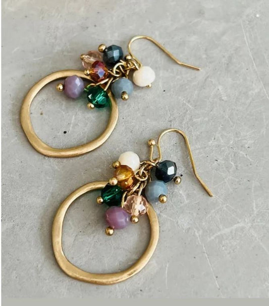 Circle Cluster Earrings