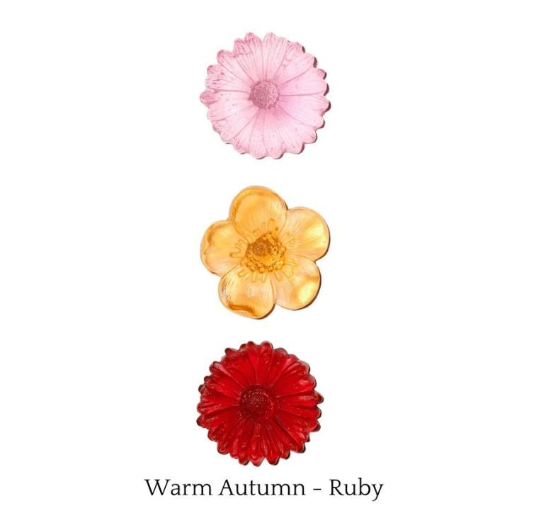 3 Flowers - Autumn - Ruby