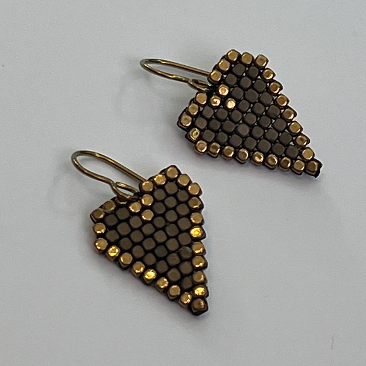 Hematite Heart Earrings