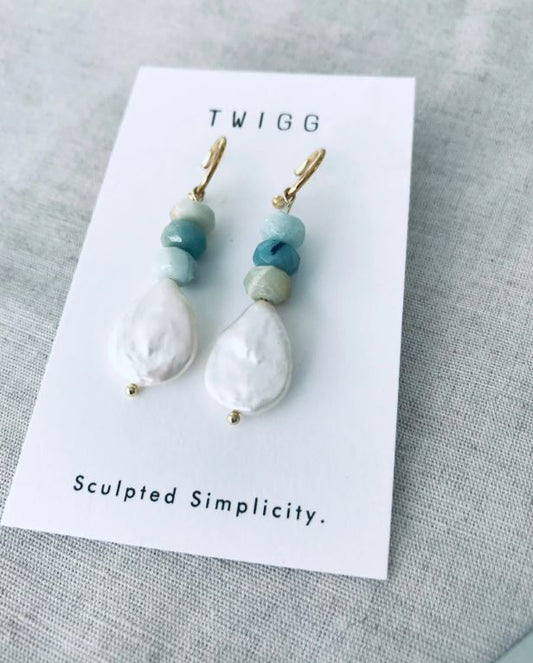 Ionian Pearl Hoop Earrings