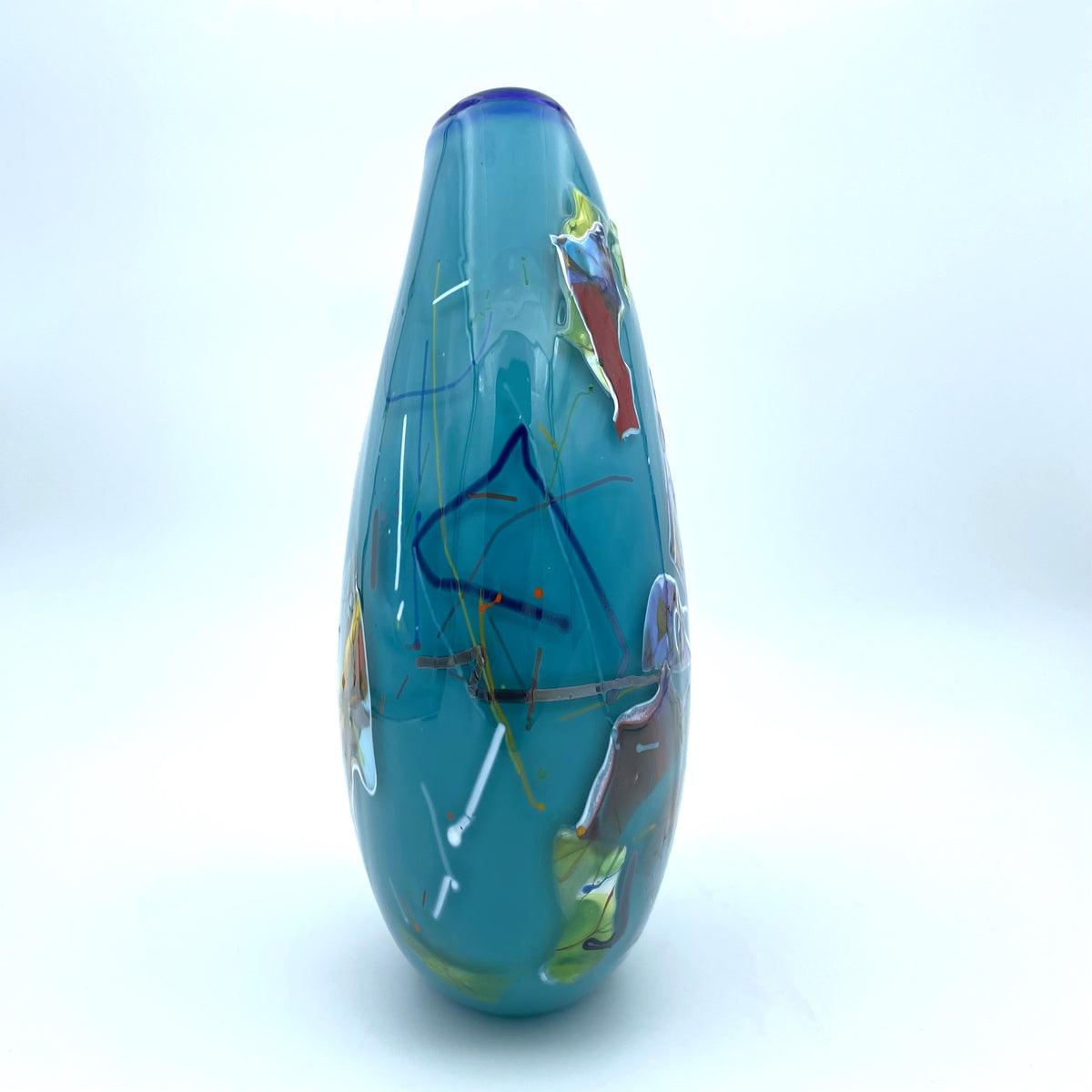 Oval Shard Vase Turquoise