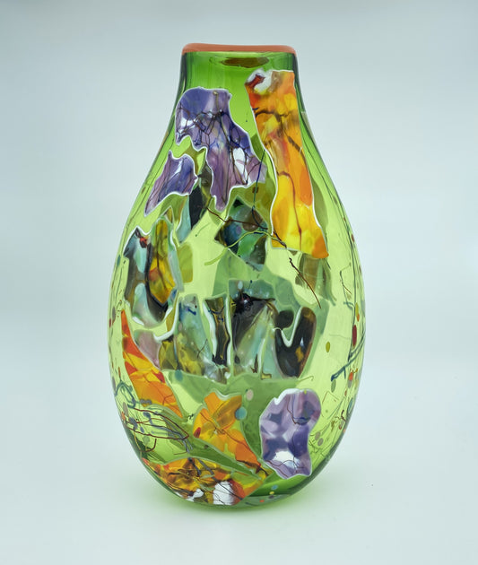 Oval Shard Vase - Reseda Green