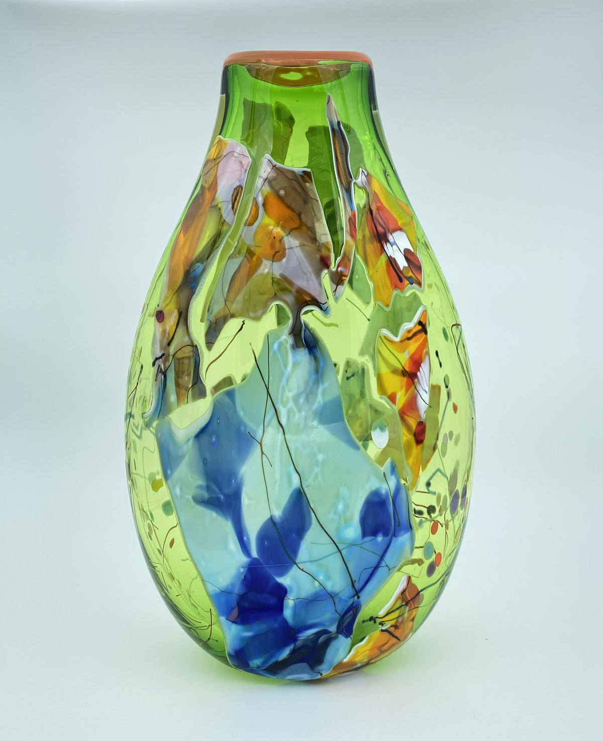 Oval Shard Vase - Reseda Green