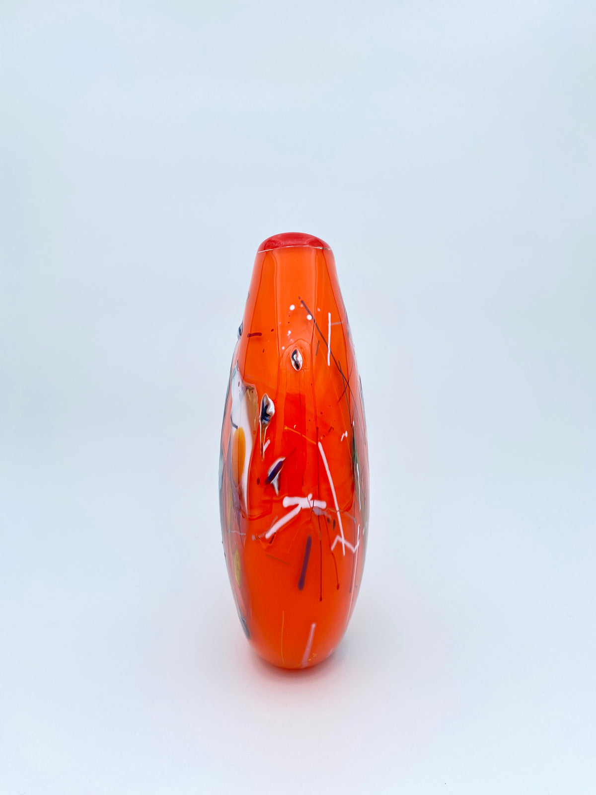 Oval Shard Vase - Opal Orange