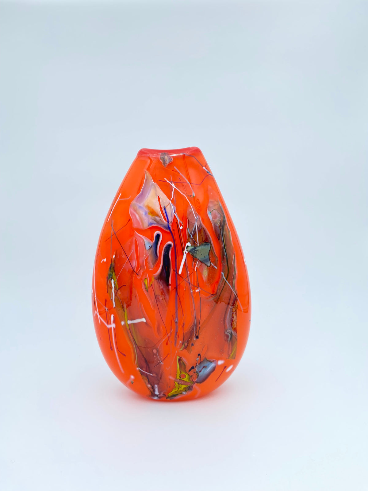 Oval Shard Vase - Opal Orange