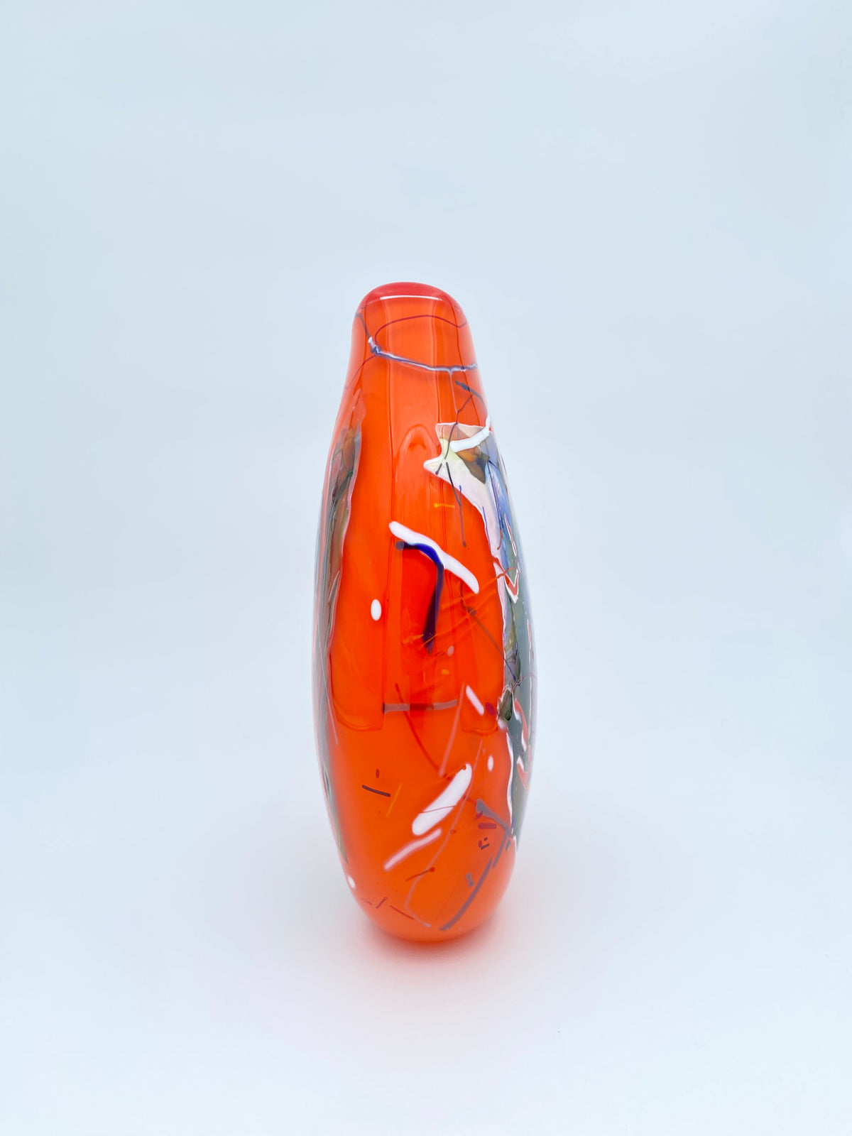 Oval Shard Vase - Opal Orange