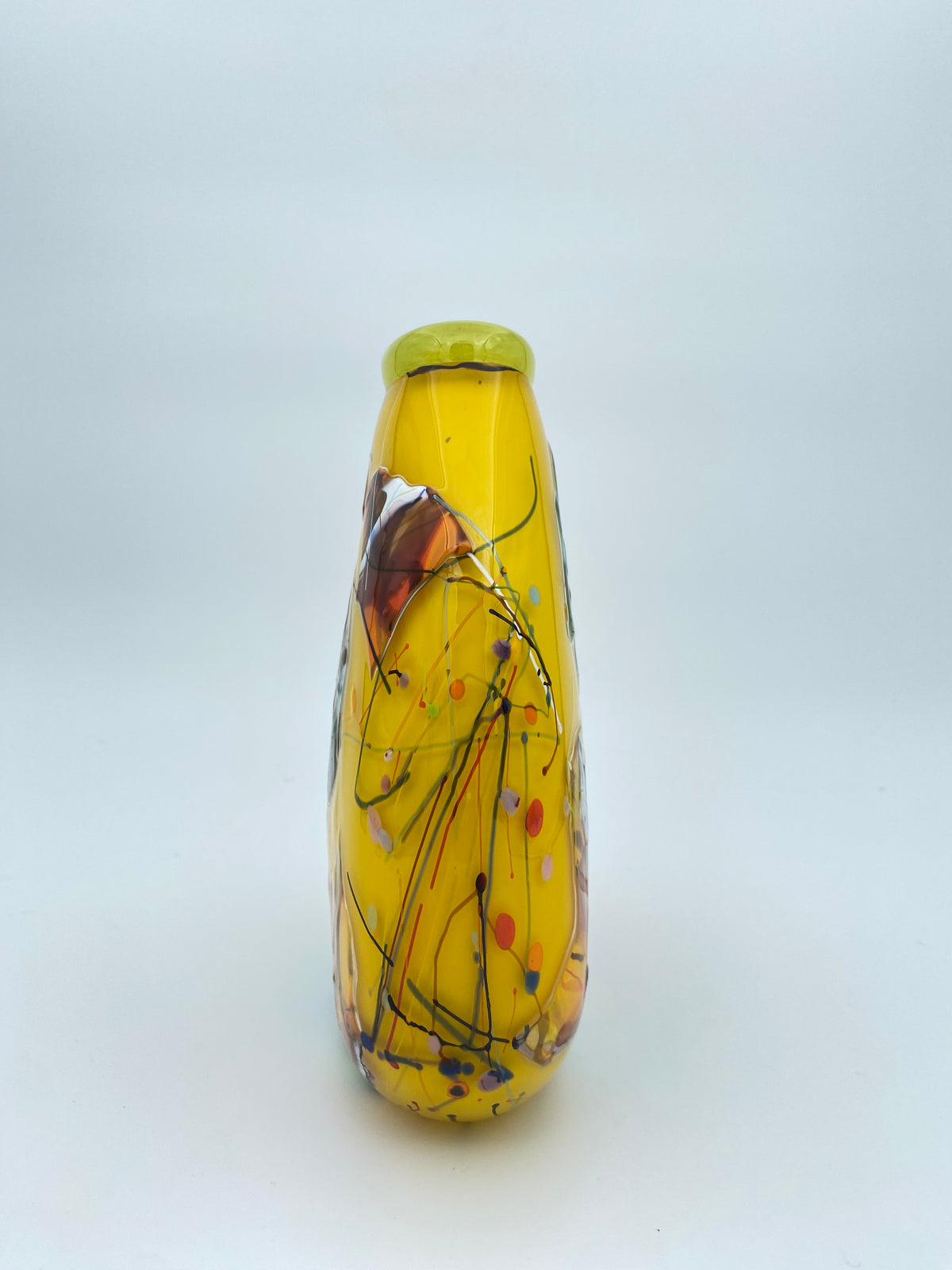 Oval Shard Vase - Opal Canary Yellow