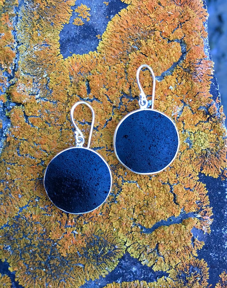 Lava Disc Earrings