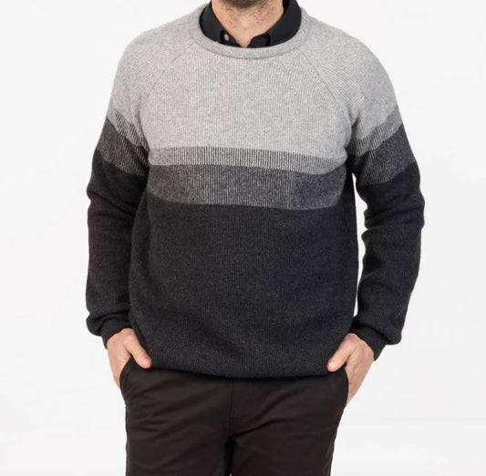 Mens Gradient Crew - Silver