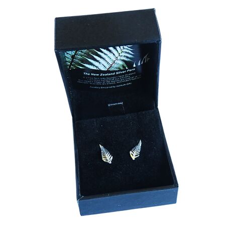 Silver Fern Stud Earrings