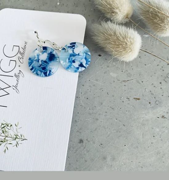 Tortoiseshell Disc Earrings