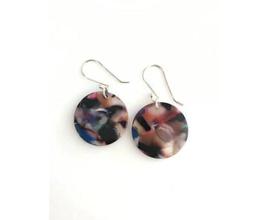 Tortoiseshell Disc Earrings