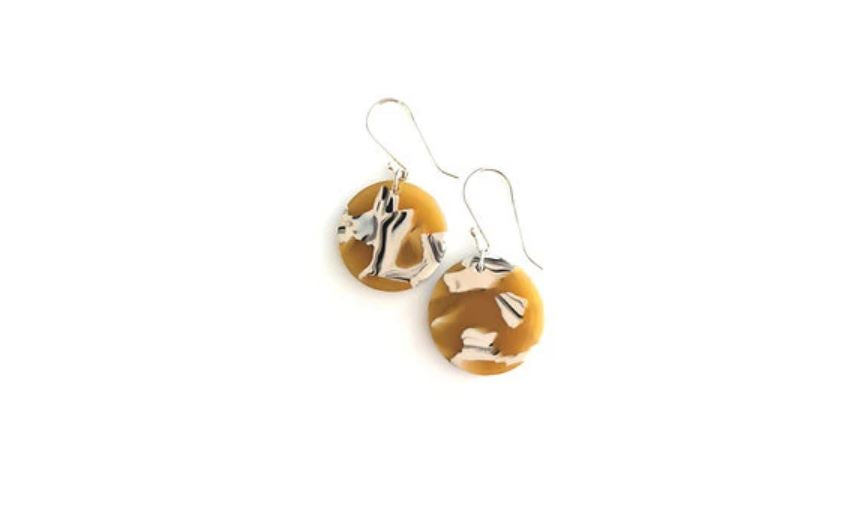 Tortoiseshell Disc Earrings