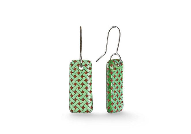 Woven Flax Drop Earrings